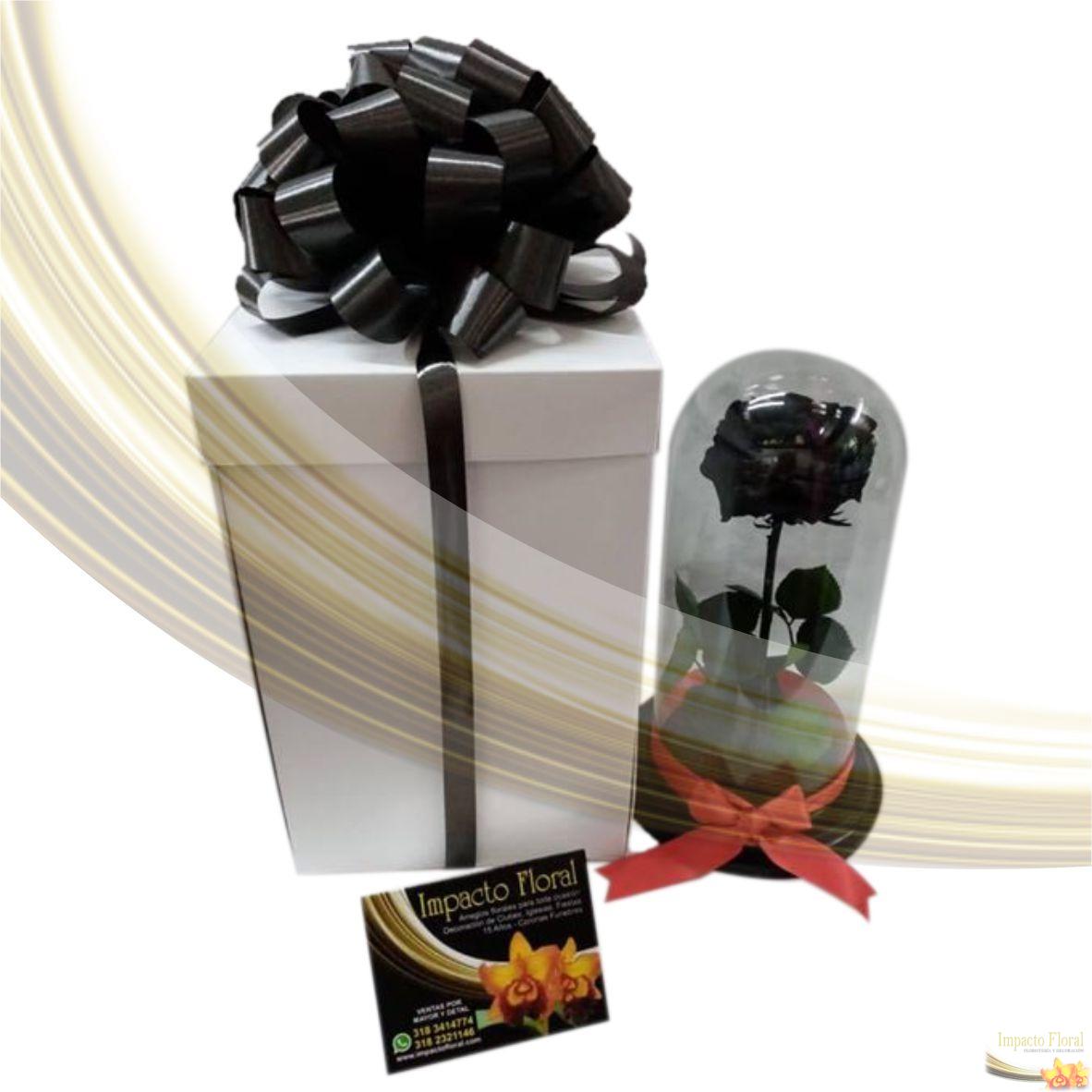 Rosa preservada negra